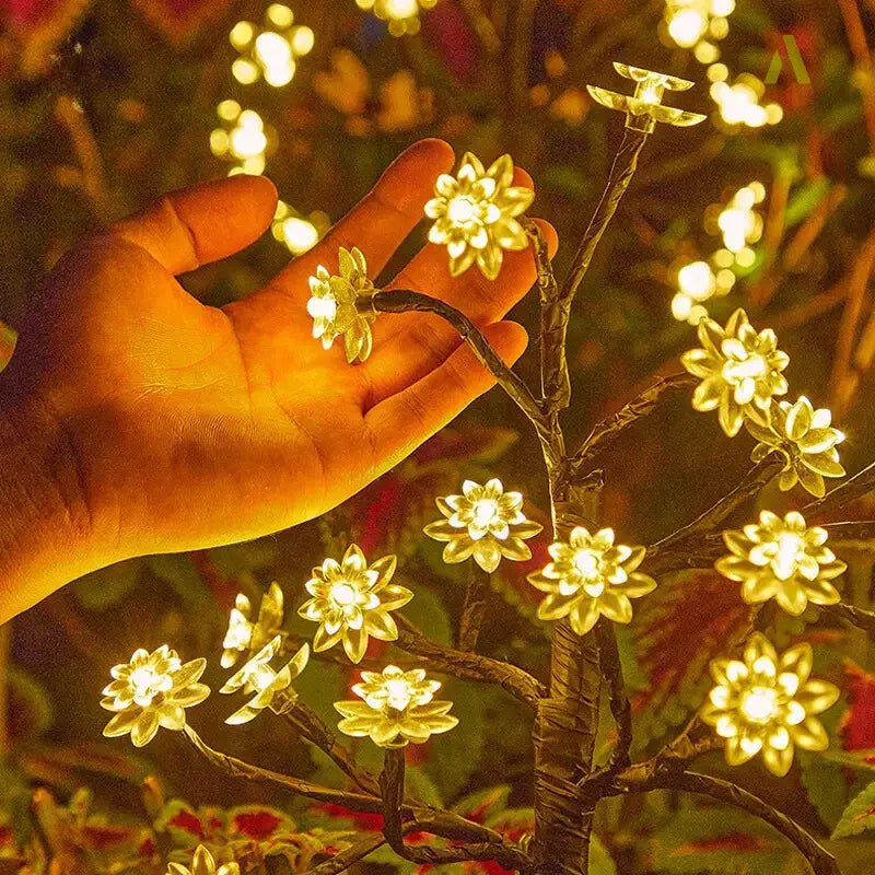 Luminária Solar para Jardim Flor de Cereja - Americo Store