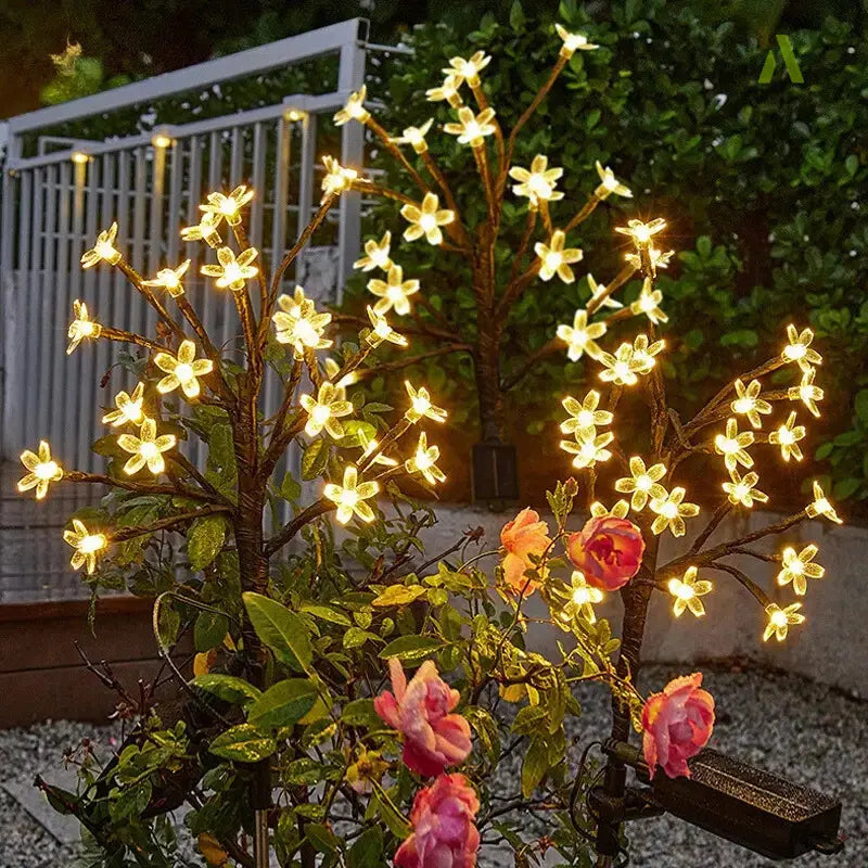 Luminária Solar para Jardim Flor de Cereja - Americo Store