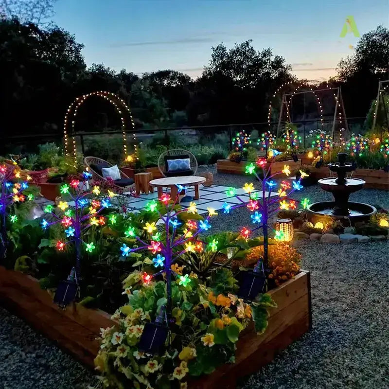 Luminária Solar para Jardim Flor de Cereja - Americo Store